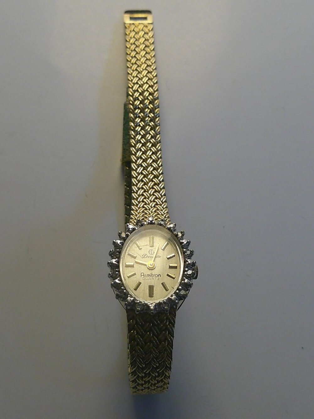 Vintage Croton Watch | Gold Mesh Bracelet | Ornate Jeweled Bezel | 70s Classic